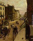 A Street Scene in London by Jacques Emile Blanche